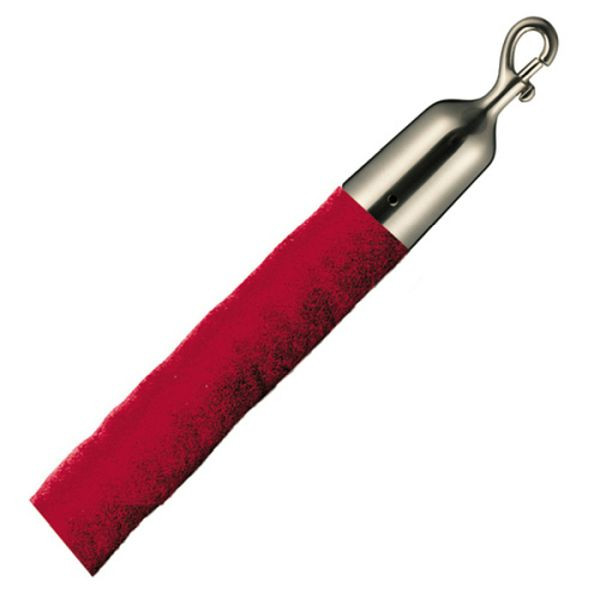 Stein HGS Kordel aus Samt, Ø 38 mm, rot, 2 m, chrom poliert, 11692-20-ch
