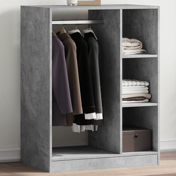 vidaXL Kleiderschrank Betongrau 77x48x102 cm Holzwerkstoff, 840810
