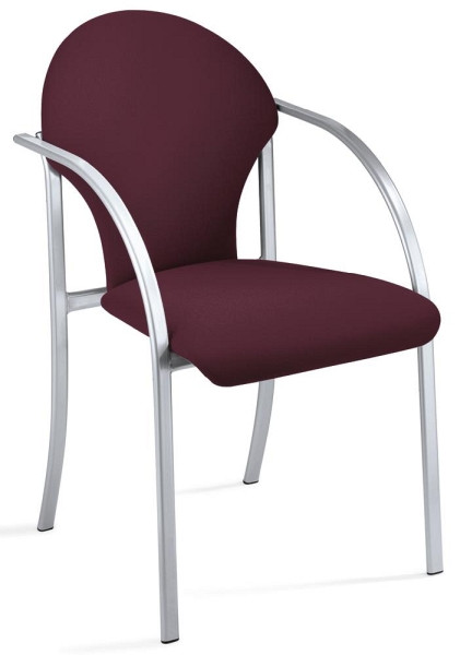 Deskin Besucherstuhl PIENO, Bordeaux, 530 x 490 x 835 mm, 236318