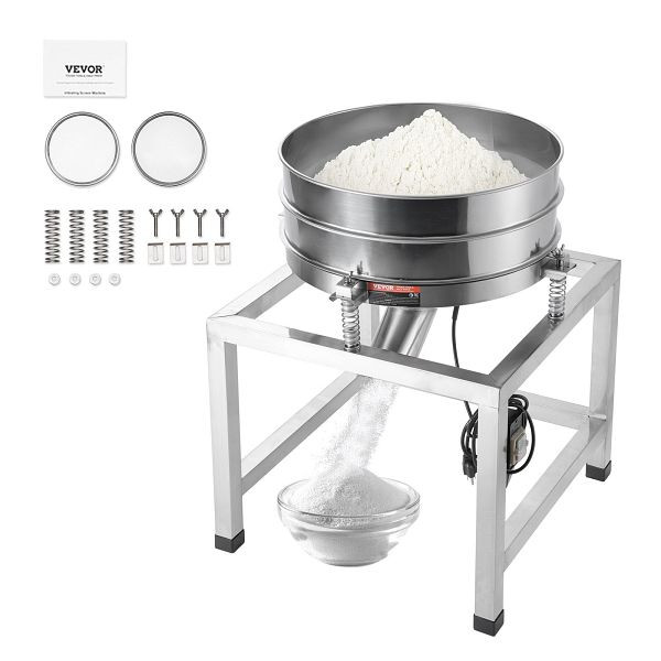 VEVOR Elektrische Vibrationssiebmaschine Siebmaschine 40+100 Maschenweite 25W, ZDZSJLD40M10IODSAV2