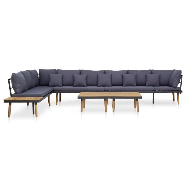 vidaXL Garten-Lounge-Set 8-Sitzer mit Kissen Massivholz Akazie, 46485