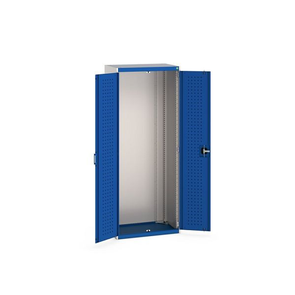 bott cubio Flügeltürschrank, BxTxH: 800x525x2000mm, RAL 7035/5010, Enzianblau, 40012059.11V