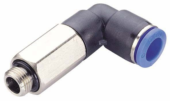 timmer B-WEdl-8-1/4-KU, Winkel-Einschraubverschraubung zylindrisch in langer Ausführungg, Schlauch-Ø: 8 mm, Gewinde: 1/4", VE: 10 Stück, 03180123