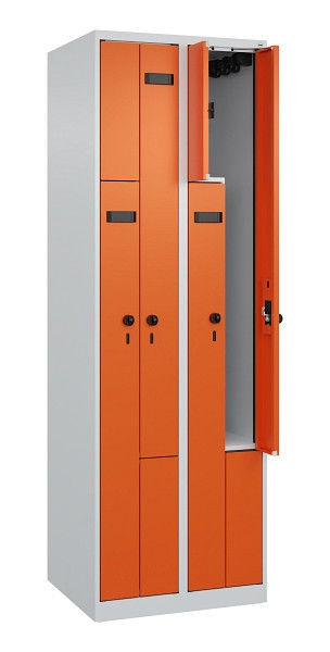 C+P Z-Spind Evolo PLUS, 4 Fächer, 1850x600x500mm, 7035/2004, Drehriegel, 049003-204 S10005
