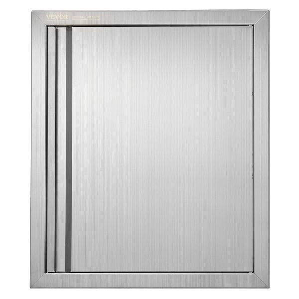 VEVOR Grillzugangstür, 457 x 533 mm, Einzelne Außenküchentür, Vertikale Wandtür mit Versenkbarem Griff, DMABSCJM18X25F9BVV0