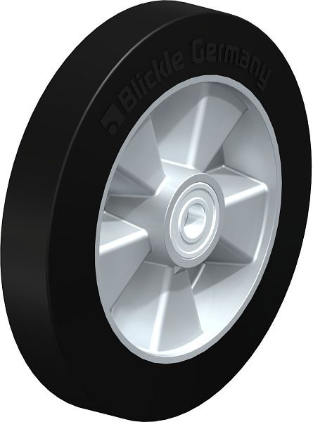 Blickle ALEV 250/20K Rad aus Elastik-Vollgummi, Schwarz, 263467