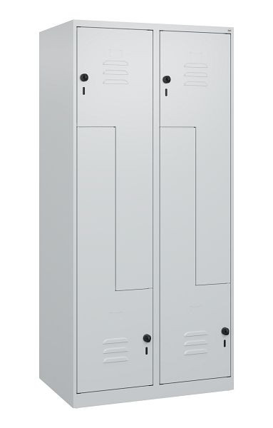 C+P Z-Spind Classic PLUS, 4 Abteile, 1700x800x500mm, 7035/7035, Drehriegel, 0800037-224 S10010