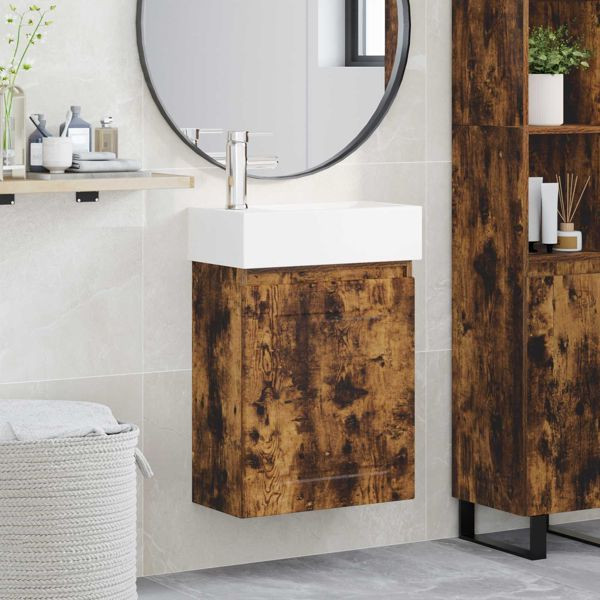 vidaXL Badezimmer Waschtischunterschrank mit Wasserhahn, 889506
