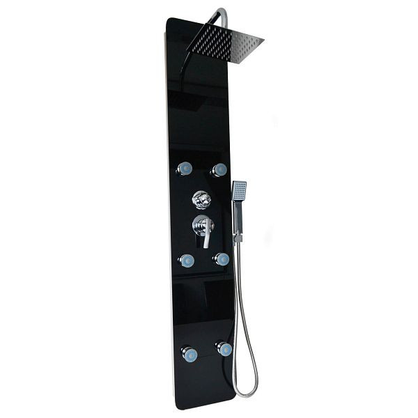HOME DELUXE Duschpaneel DIVE - Farbe Schwarz, 5085, 4058166006660
