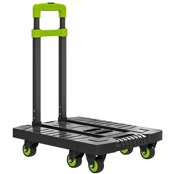 HOMCOM Sackkarre klappbar Metall Transportkarre mit Räder verstellbarem Griff 49 x 35 x 102 cm Grün, B71-070V00GN