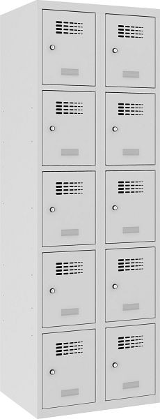 Eurobox Garderobenspind, 2 Abteile 10 Fächer, 400 mm, 0300-040205