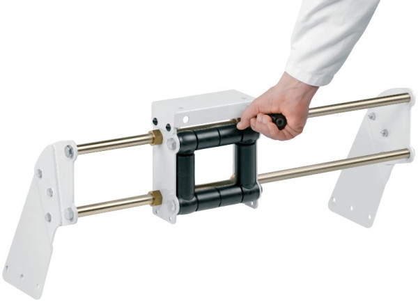 Ebinger Rollenführung mit Handgriff, oben, 550mm, Edelstahl, 6.004.001.550