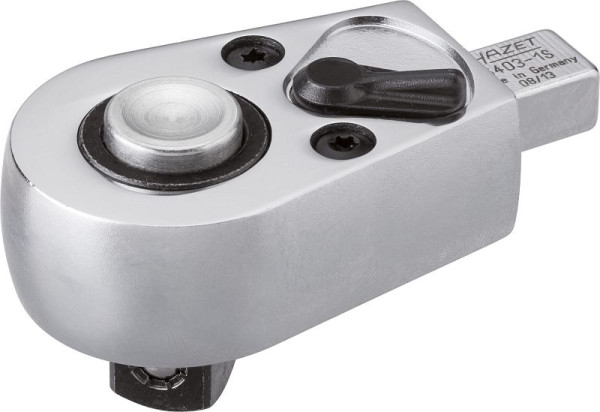 Hazet Einsteck-Umschaltknarre, Einsteck-Vierkant 9 x 12 mm, Vierkant massiv 12,5 mm, Länge: 74.5 mm, Ersatzteil: 6403-1/7, 6403-1S/9, 6403-1S