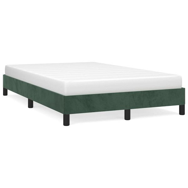 vidaXL Bettgestell Dunkelgrün 120x190 cm Samt, 379505, 8721012458727