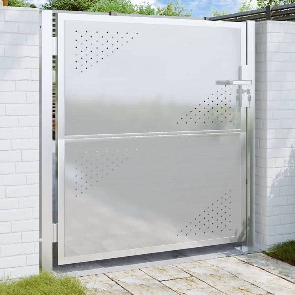 vidaXL Gartentor 100x100 cm Edelstahl, Material: Edelstahl, 376487