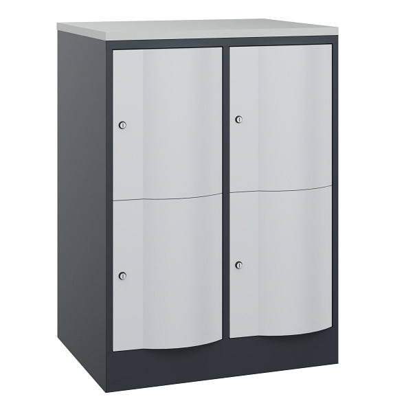 C+P XL-Schließfachschrank Resisto, H1077xB772xT640mm, 7016/7035, 8472-273 S10103