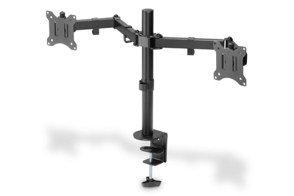 DIGITUS Universal Dual Monitor Klemm-Halterung 15-32", maximal 2x 8 kg, schwarz, DA-90400