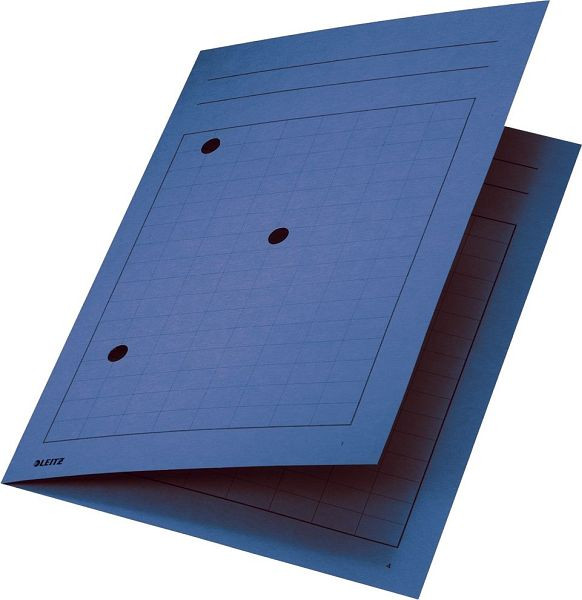 LEITZ 3998 Umlaufmappe, A4, Gitterdruck, Manilakarton 320 g/qm, blau, 3998-00-35