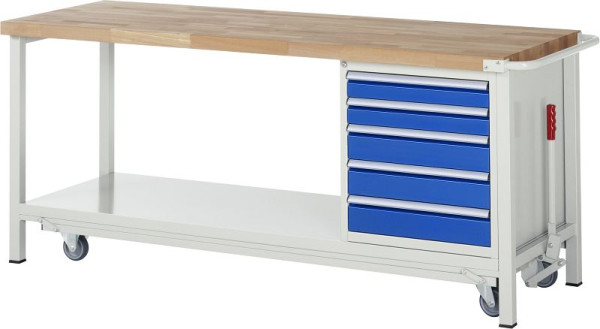 RAU Absenkbare Werkbank 8000 - Modell 8171, B2000 x T700 x H880 mm, 15-8171A6-207B4F.11