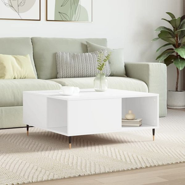 vidaXL Couchtisch Weiß 80x80x36,5 cm Holzwerkstoff, 830772