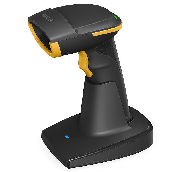inateck 1D/2D Kabelloser Barcode Scanner, Bluetooth 5.0, 2.4Ghz Intelligente Station, Bildschirm-Scannen, BCST-54_black