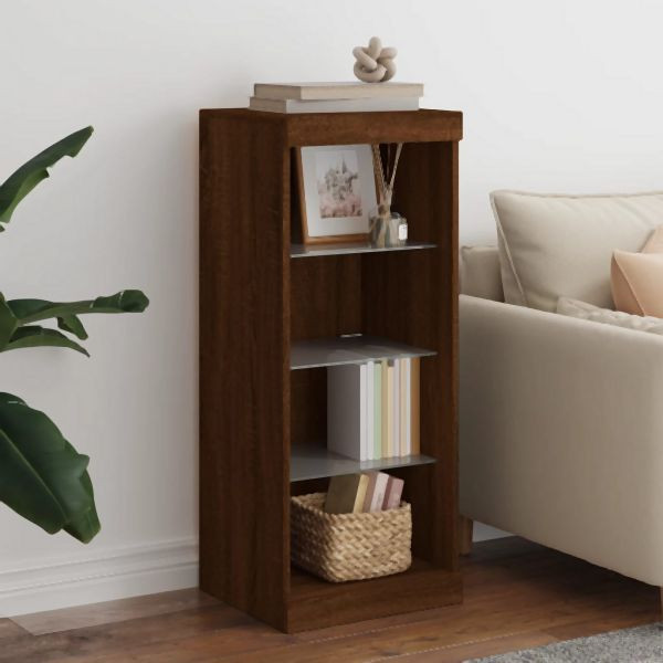 vidaXL Sideboard mit LED-Leuchten Braun Eichen-Optik 41x37x100 cm, 836734