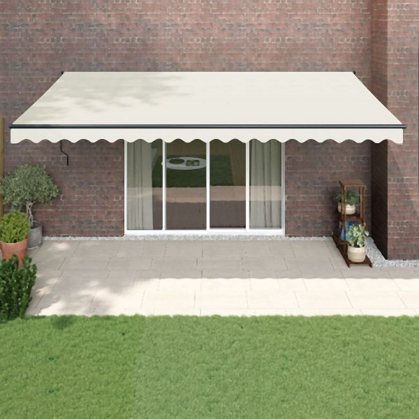 vidaXL Elektrische Markise mit Kurbel Creme 5x3 m, 3154505
