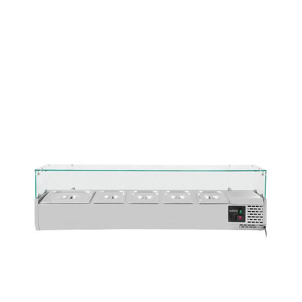 Vaiotec EASYLINE Kühlaufsatz 380 mit Glasabdeckung 4xGN1/3 + 1xGN1/2 - 1400, 10032