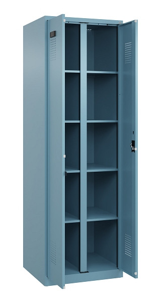 C+P Wäsche-Spind Evolo PLUS, 2 Abteile, 1850x600x500mm, 0010/0010, Verschluss Zylinderschloss, 049002-20B S10048
