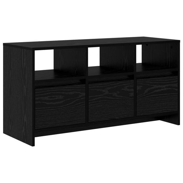 vidaXL TV-Schrank 102 x 37,5 x 52,5 cm Schwarz Eichen-Optik, 8017360