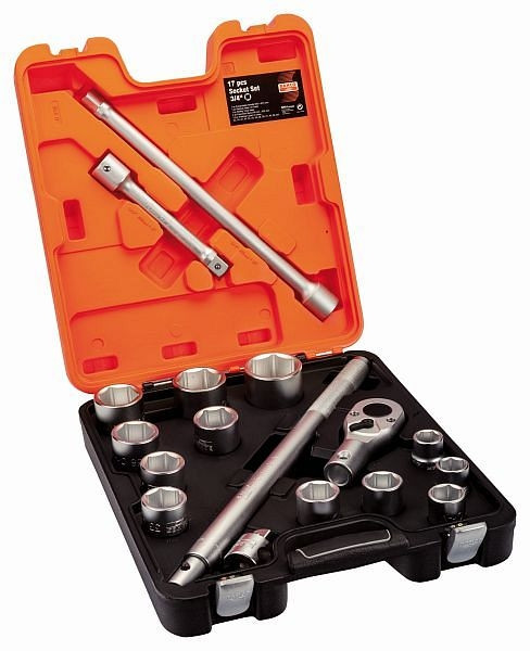 Bahco Steckschlüssel-Satz 3/4", 17-teilig, SLX 17, 7314153015785