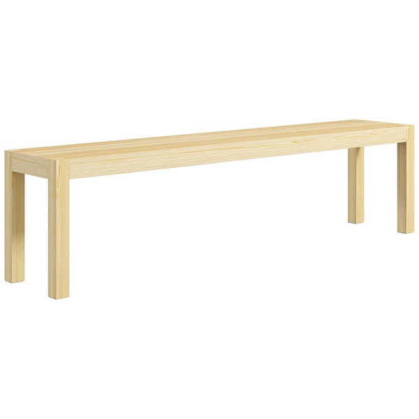 HOMCOM Sitzbank, Platz für 3 Personen, bis 330 kg, Kiefernholz, 175x33x45 cm, 837-335V02ND