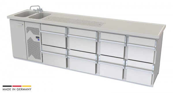 hefa Theke Brillant 30V/2L-ZZZZ, Abmaße: 950 x 3.000 x 650/700 mm, Brillant 30V/2L-ZZZZ