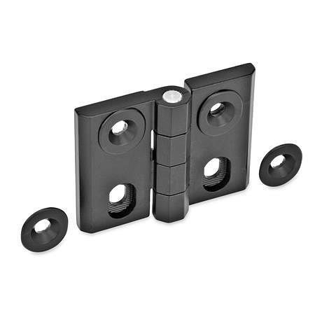 Ganter Scharniere, justierbar, Zink-Druckguss (GN 127-76-60-HB), VE: 5 Stück, 127-76-60-HB