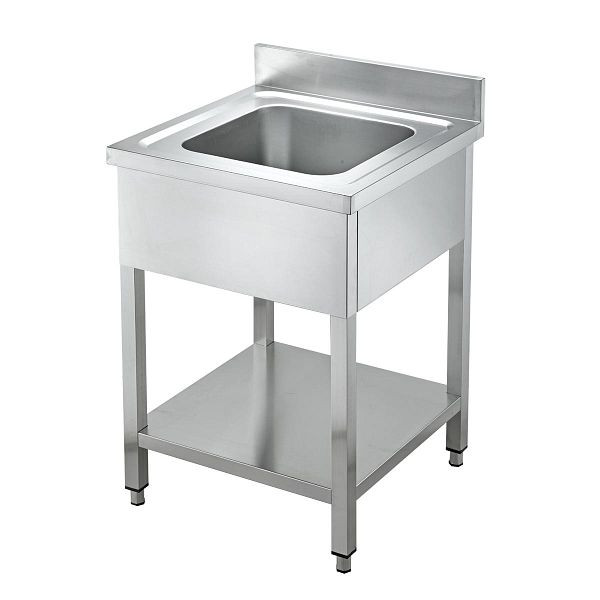 Vaiotec TOPLINE Spültisch 600 / 1 Becken, 40 mm starke Arbeitsplatte, 60x60x85 cm, 10432