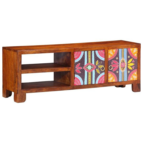vidaXL TV-Schrank Mehrfarbig 110x30x40 cm Massivholz Akazie, 4016503