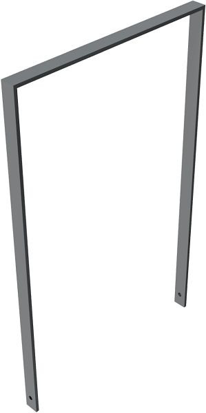 Schake Anlehnbügel aus Flachstahl 50 x 12 mm, ohne Querholm, Gesamtbreite: 750 mm, feuerverzinkt und beschichtet DB 703, 450_075B