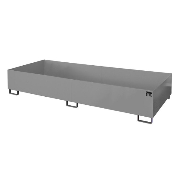 STEIN HGS Regalwanne RW, 1000 Liter, RAL 7005 mausgrau, Gesamthöhe 380 mm, lackiert, ohne Gitterrost, 79217.0053