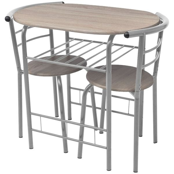 vidaXL Frühstückstisch Bar-Set MDF, Material: Eisenrahmen + MDF, 243002