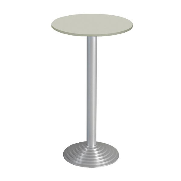 Bisley Stehtisch, rund, Durchmesser: 600mm, eine Platte, 19mm Tischstärke, 399 chrom x G grau, SR106G399