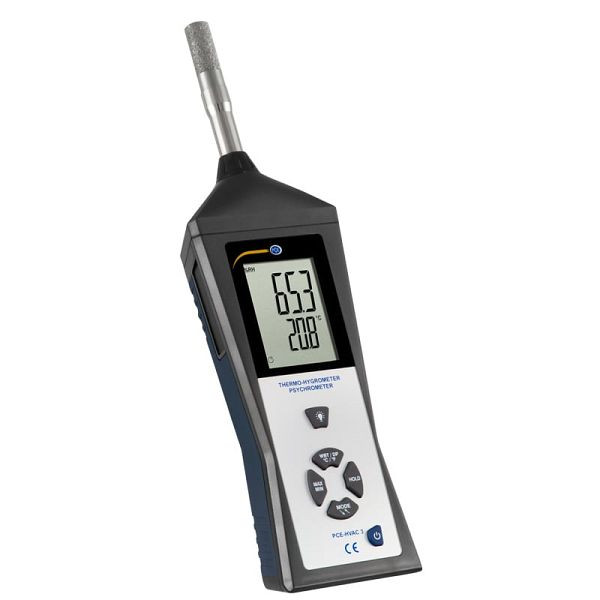 PCE Instruments Thermo-Hygro-Psychrometer, Display Typ LCD, Sinterfilter, PCE-HVAC 3S