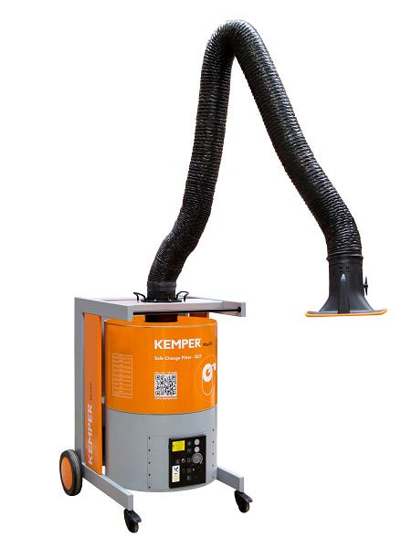 ELMAG Absauganlage, fahrbar, MaxiFil, Absaugarm Ø 150mm/4m in Schlauchausführung, Absauglänge mit Arm max. 1.100 m³/h 1,5 kW 3x400 V, 58610