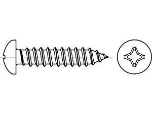 Blechschrauben DIN 7981 Stahl 3,5 x 16 -C-H galvanisch verzinkt passiviert VE=S (1000 Stück)