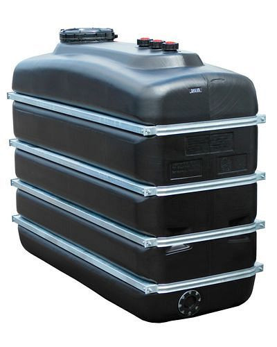 DENIOS Chemikalientank aus Polyethylen (PE), 4000 Liter Volumen, schwarz, 269684