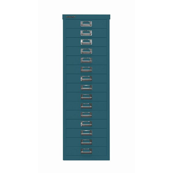 Bisley MultiDrawer™ DIN A4, 15 Schubladen, 653 ozeanblau, L3915653