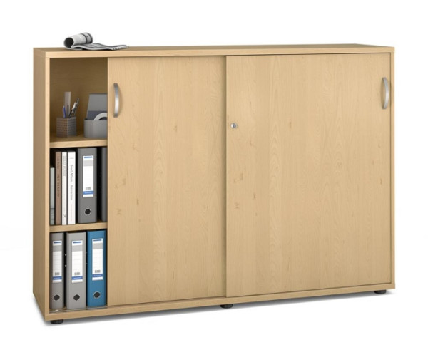 Deskin Schiebetürenschrank MULTI MODUL-PRO, Buchedekor, B 1600 x H 1140 x T 420 mm, 352237