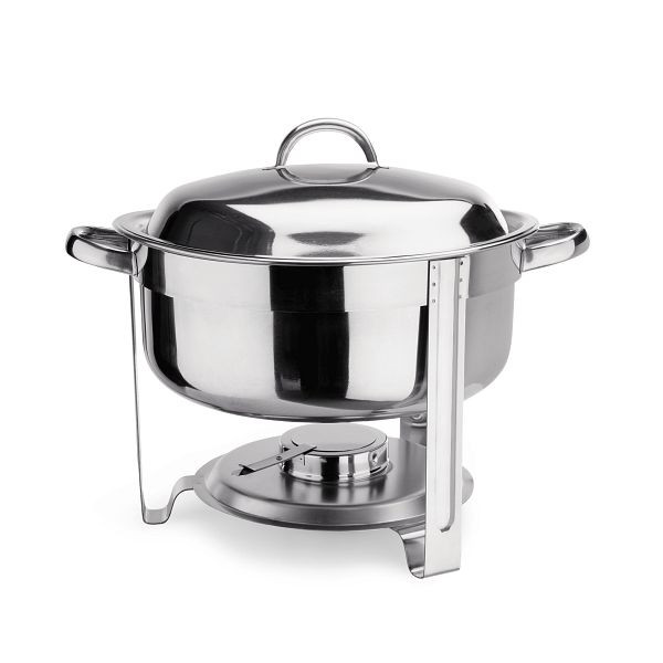 WAS Suppen Chafing Dish, 7,5 Liter, Beschläge, silberfarben, Chromnickelstahl, 1460750