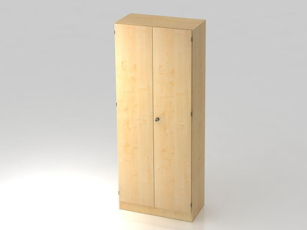 Hammerbacher Garderobenschrank 5OH, Sockelblende, Streifengriff Ahorn/Ahorn, 80x42x200,4 cm (BxTxH), V6200/3/3/SG