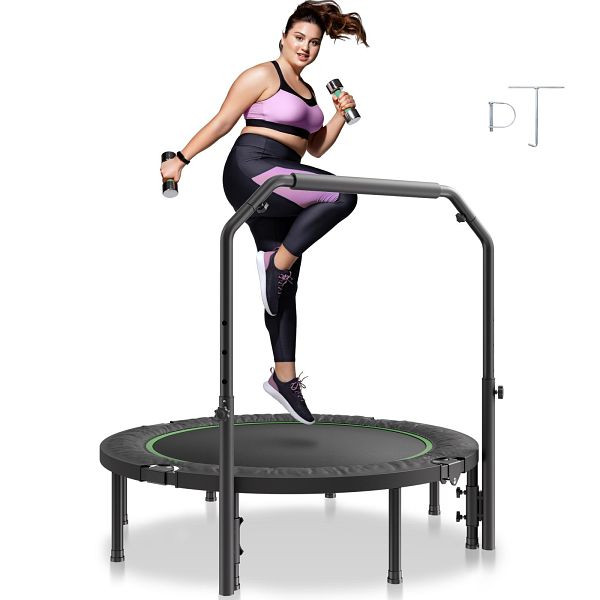 VEVOR Mini-Fitness-Trampolin Trainingstrampolin Erwachsene, 132cm 205kg Faltbar, YXJSBCDBSKZDH35C9V0