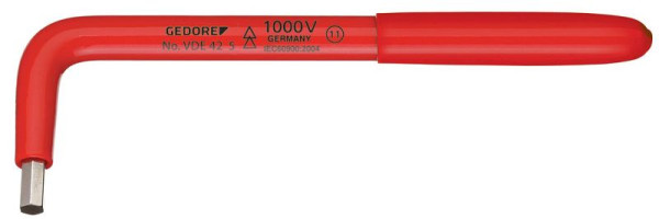 GEDORE VDE-Winkelschraubendreher für Innensechskantschrauben 8 mm, 2324881